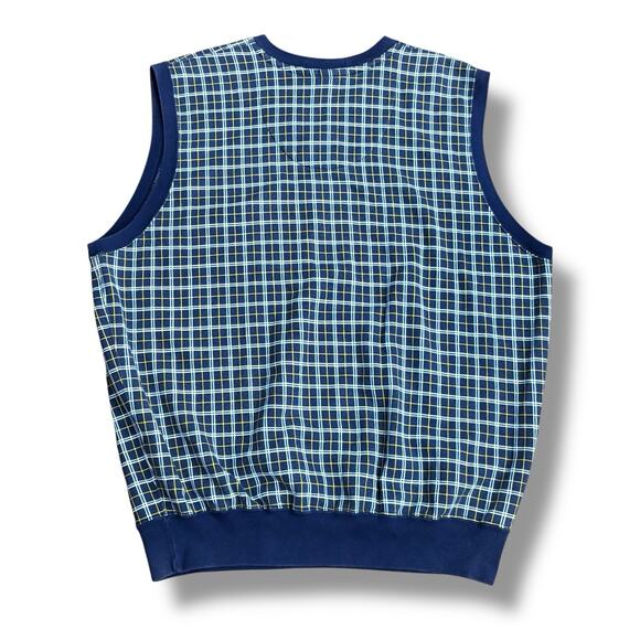 Vintage Ralph Lauren Polo Golf Men’s Size M Blue Plaid Sweater Vest Preppy Golf - Picture 5 of 5